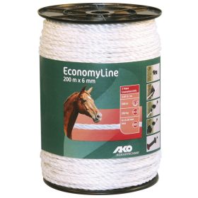   Economy villanypásztor vezeték, 200m, 6mm, fehér, 3,87 Ω/m, 350 kg