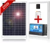 DokioSolar 20W-os Polikristályos napelem tábla + 20A töltésvezérlővel
