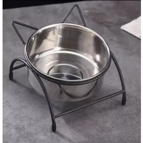 Fém kutyatál merevítővel-16 cm
