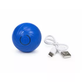   Interaktív LED Mozgó Labda Macskáknak és Kutyáknak - USB Tölthető - kék