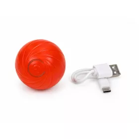   Interaktív LED Mozgó Labda Macskáknak és Kutyáknak - USB Tölthető - narancs