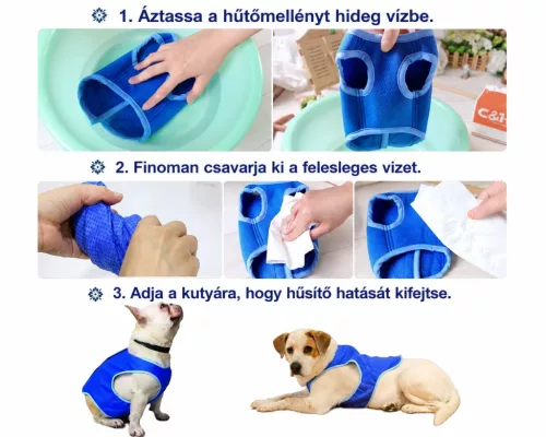 Hűtőmellény kutyáknak, kisállatoknak - M