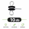 Kapuszigetelő, kosszarvú akasztóval, facsavaros 10 db