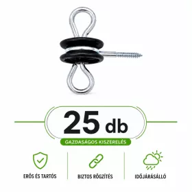 Kapuszigetelő, kosszarvú akasztóval, facsavaros 25 db