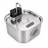 AquaFlow Pro – Rozsdamentes Acél Automata, szenzoros Itatókút kutyáknak és macskáknak beépített akkumulátorral