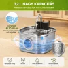 AquaFlow Pro – Rozsdamentes Acél Automata, szenzoros Itatókút kutyáknak és macskáknak beépített akkumulátorral