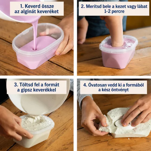 Niimo Baba kéz- és láblenyomat készítő szett – 3D emléköntő készlet - Babáknak, házikedvenceknek