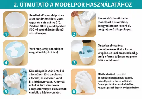 Páros Kézlenyomat Készítő Szett – 3D Emléköntő készlet pároknak facsonk talapzattal